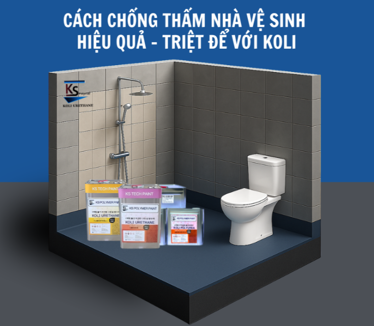 Cách chống thấm nhà vệ sinh tầng 2