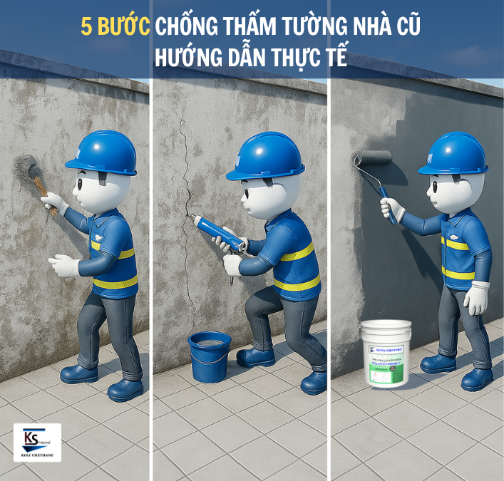 chống thấm tường nhà cũ
