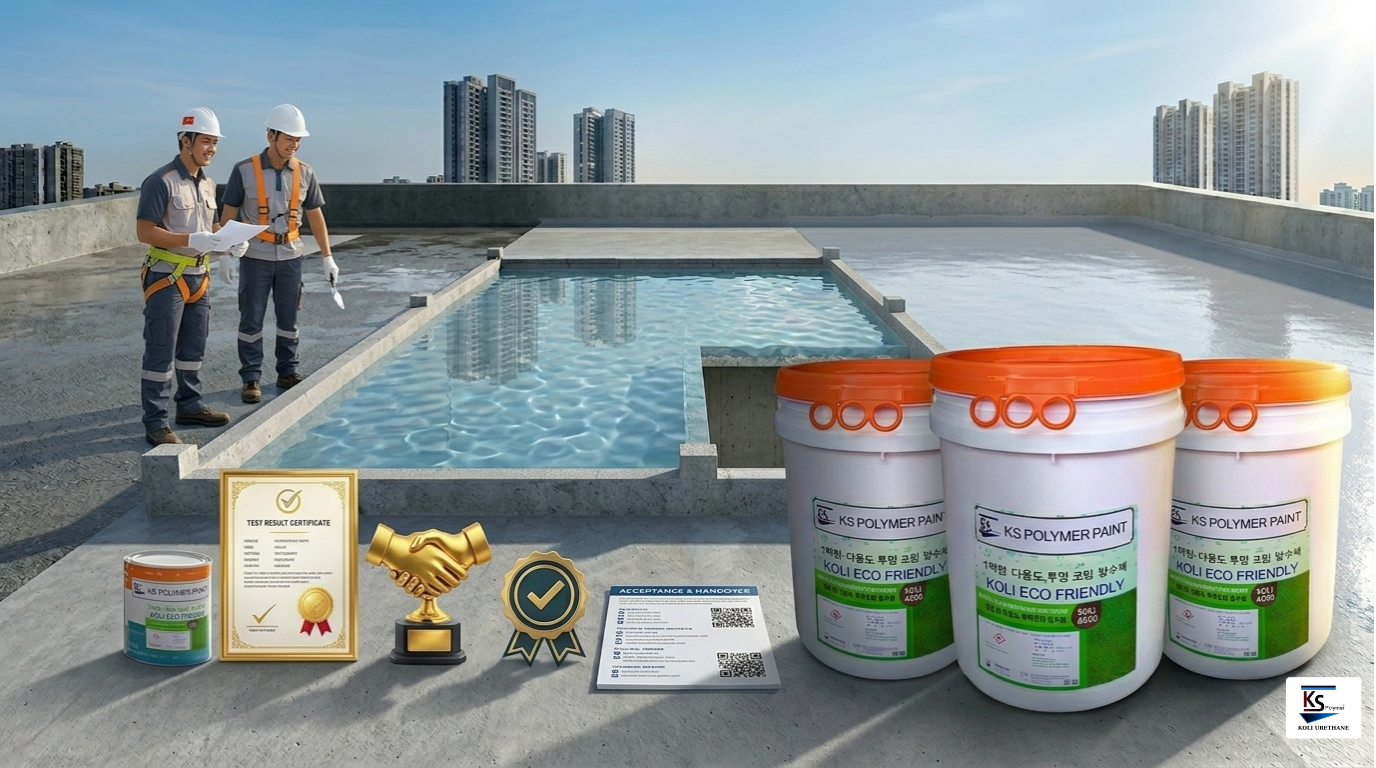 test nước chống thấm