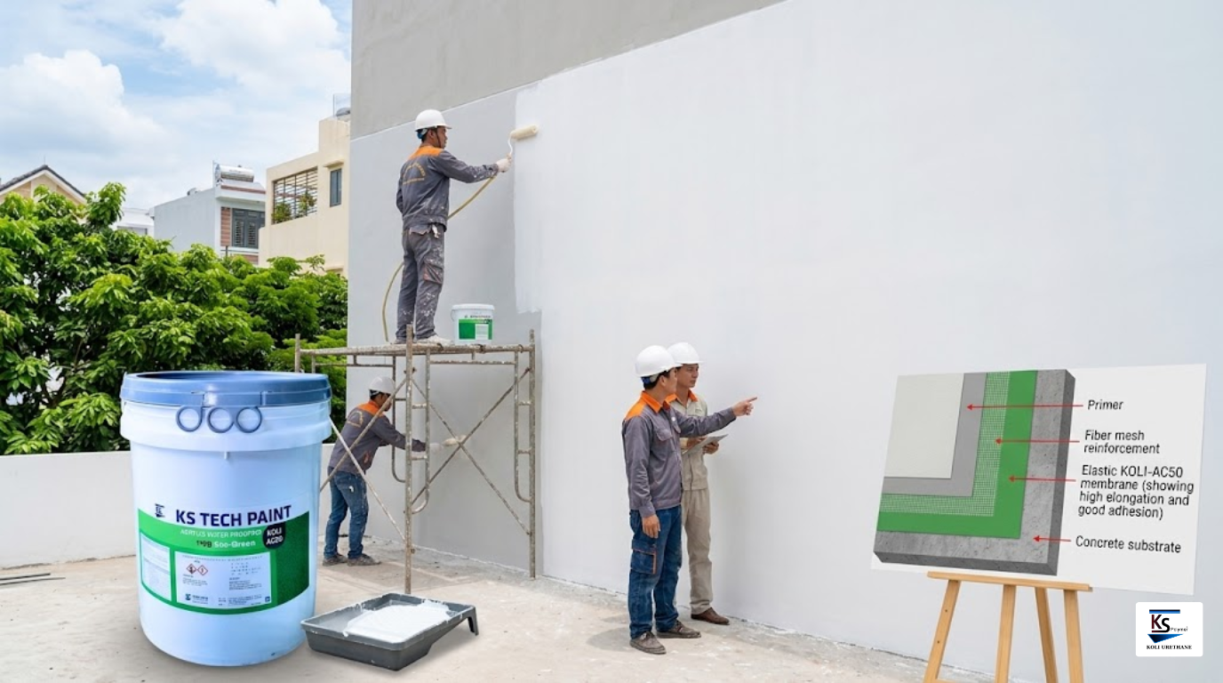 sơn chống thấm tường ngoài trời 