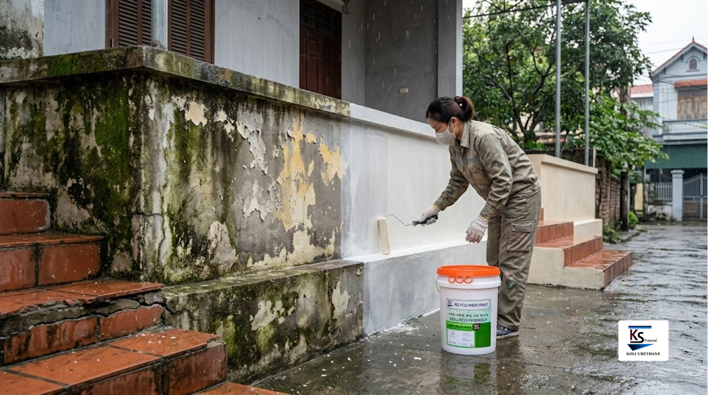 chống thấm chân tường nhà